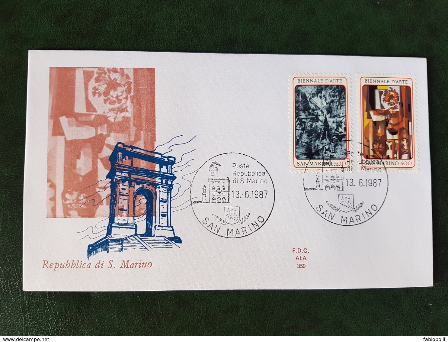 (35260) F.D.C. SAN MARINO  1987 - FDC