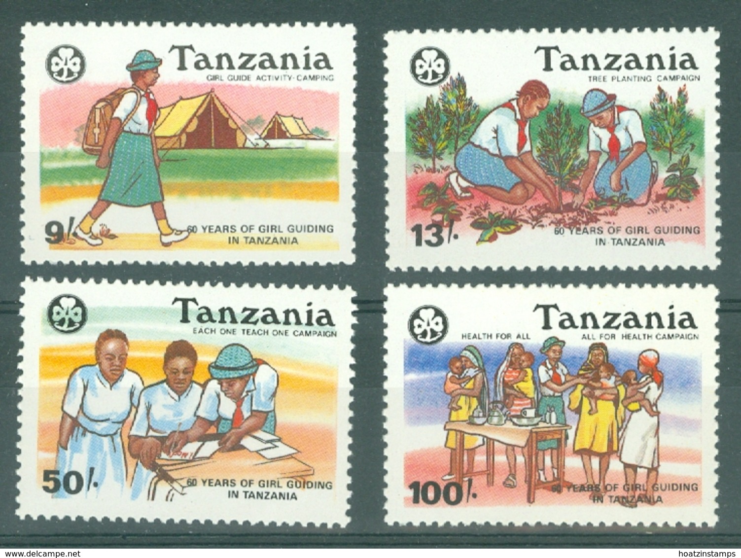 Tanzania: 1990   60th Anniv Of Girl Guides Movement    MNH - Tanzania (1964-...)