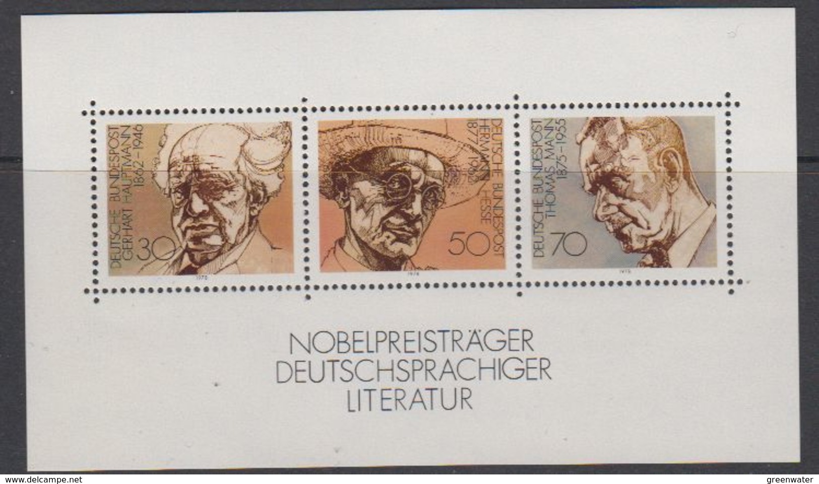 Germany 1978 Nobel Price Winners / Literature M/s ** Mnh (42588) - Andere & Zonder Classificatie