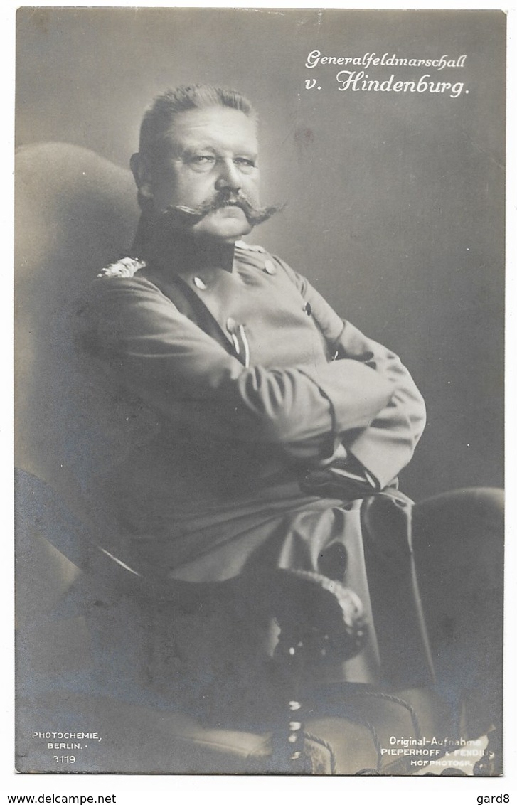 General Von Hindenburg  - WWI - Personen