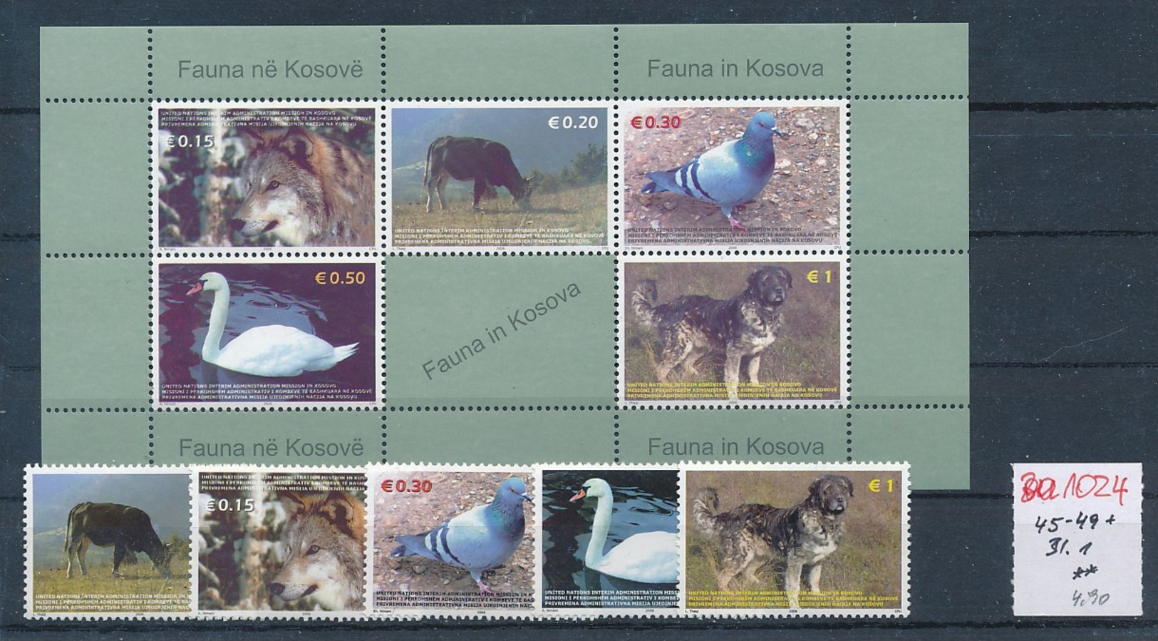 Kosovo Bl. 1+Satz     **   (zu1024  ) Siehe Scan - Kosovo