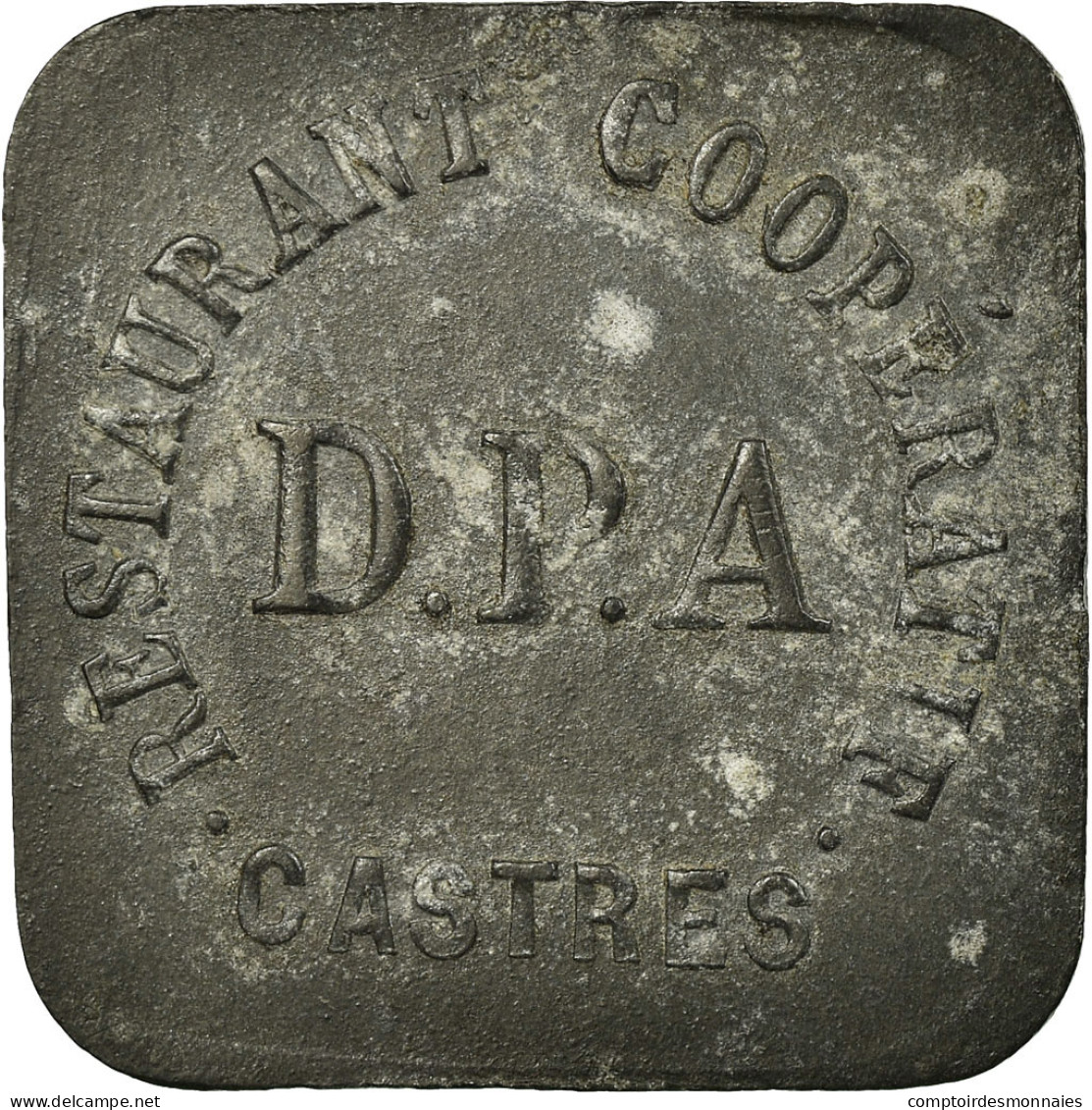 Monnaie, France, Restaurant Coopératif D.P.A, Castres, 50 Centimes, TTB, Zinc - Monétaires / De Nécessité