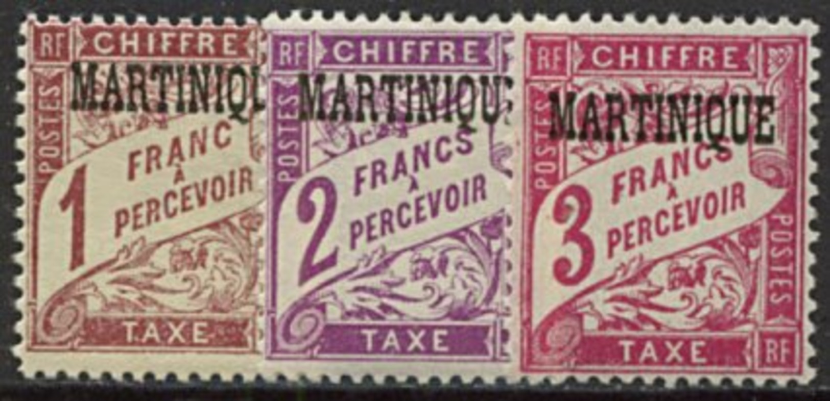 Martinique, Taxe N° 01 à N° 11* Y Et T, 1 / 11 - Timbres-taxe