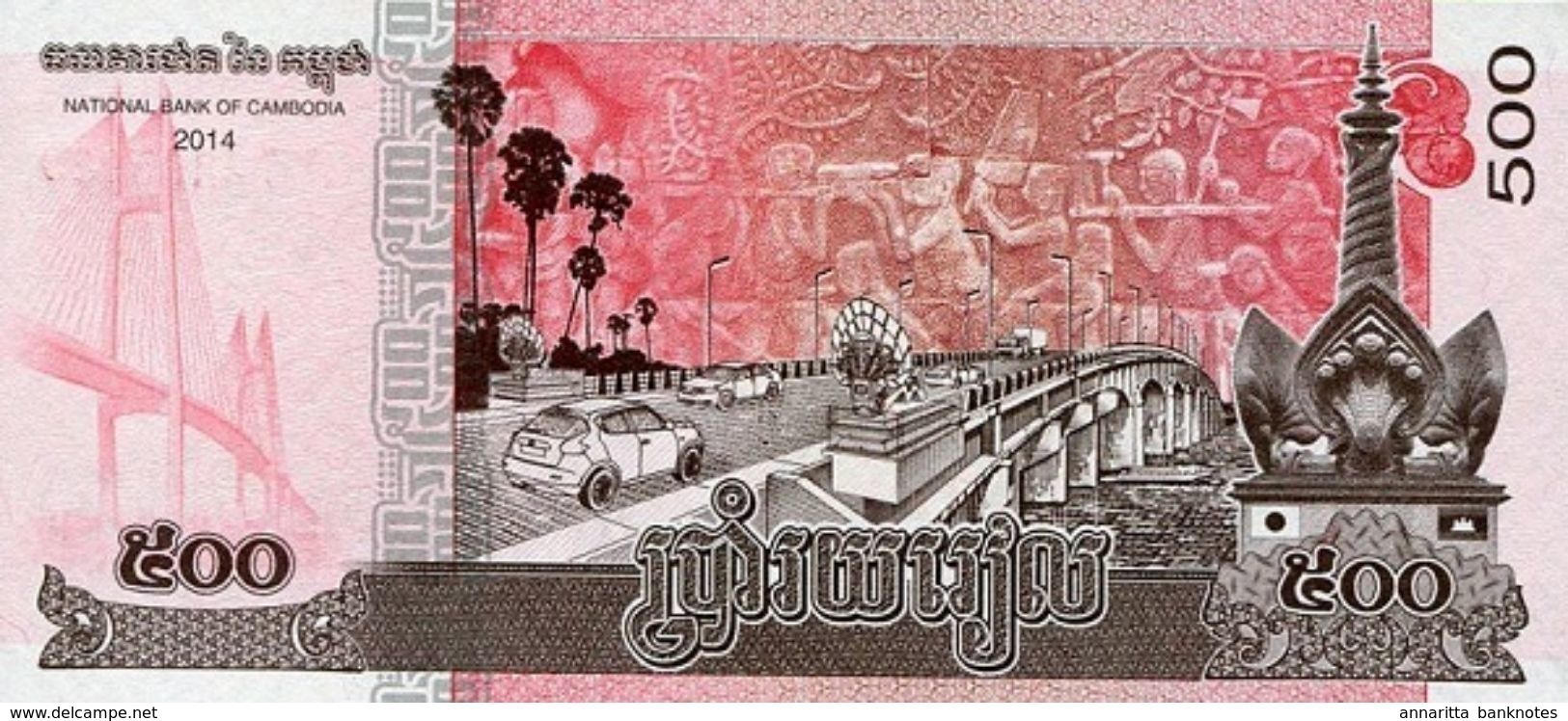 CAMBODIA 500 RIELS 2014 (2015) P-66a UNC [KH429a] - Cambodge