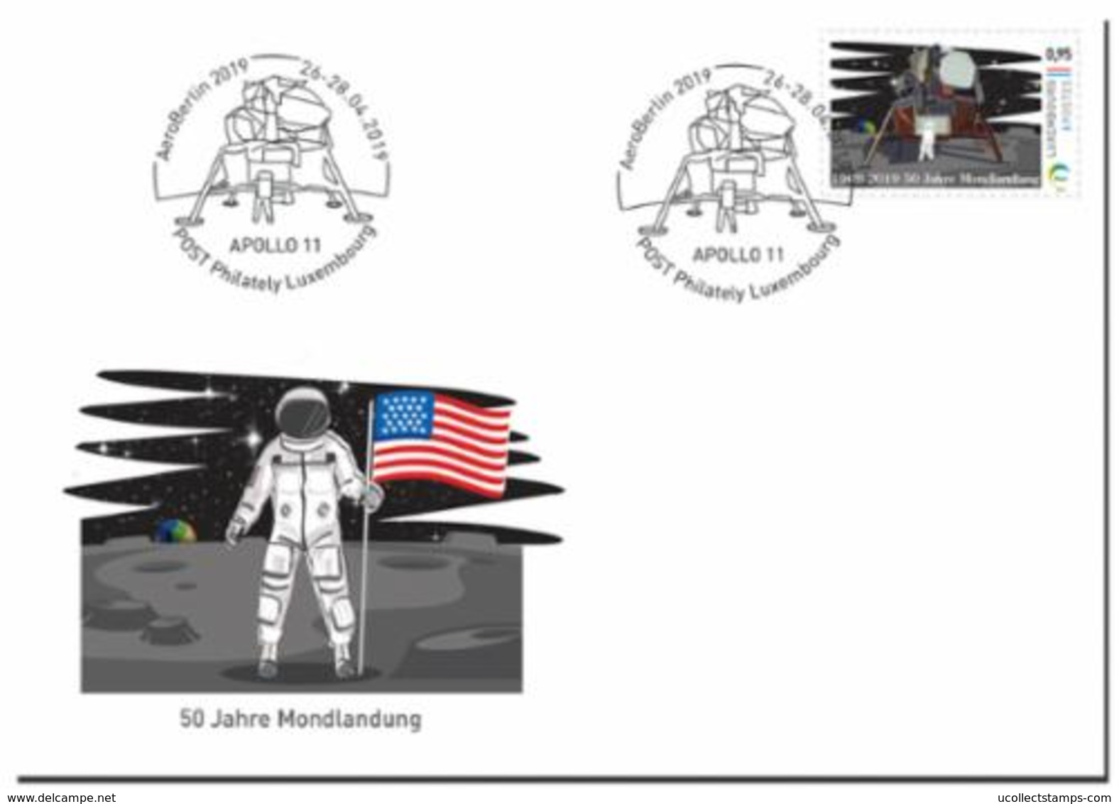 Luxemburg 2019   50yrs Moonlanding  Space    50jr Maanlanding  Ruimtevaart    FDC                      Postfris/mnh/neuf - Ongebruikt