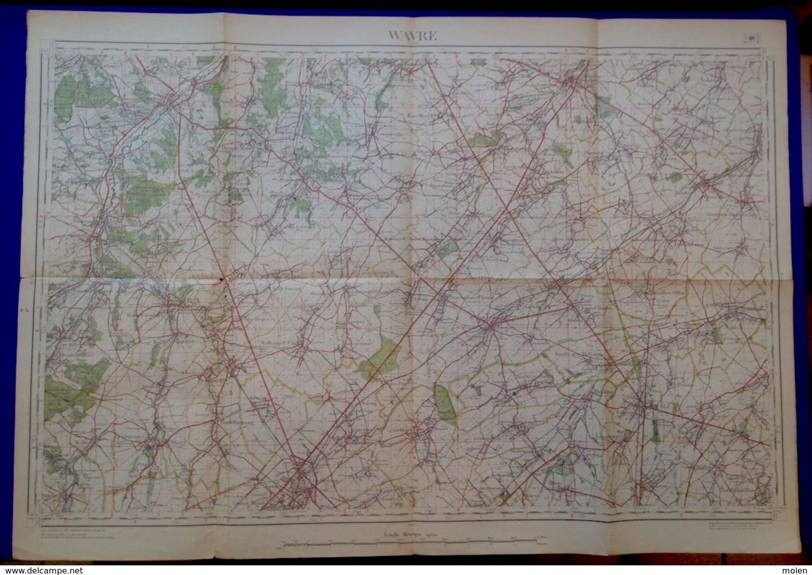 WAVRE Mesure 1867-1913 CARTE D ETAT-MAJOR 40 OTTIGNIES GEMBLOUX TILLY JODOIGNE LEUZE EGHEZEE PERWEZ GRAND-LEEZ S382 - Wavre