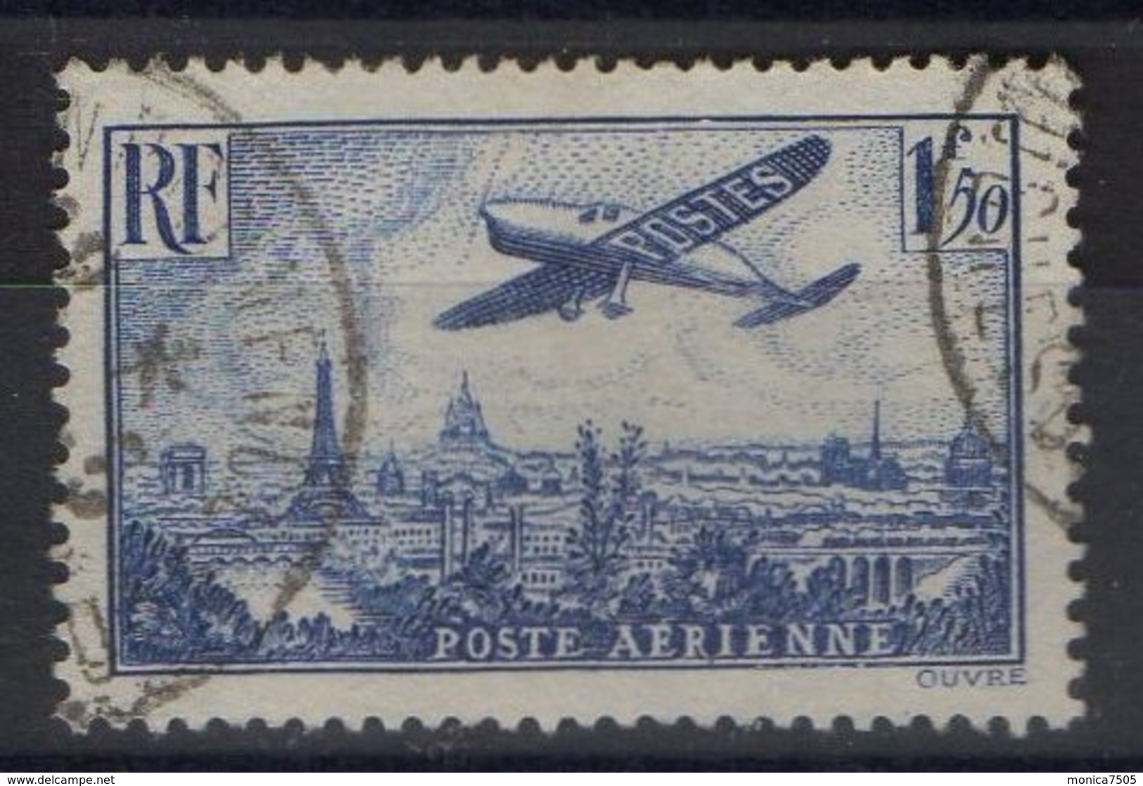 FRANCE ( AERIEN ) : Y&T  N°  9   TIMBRE  BIEN  OBLITERE . - 1927-1959 Used