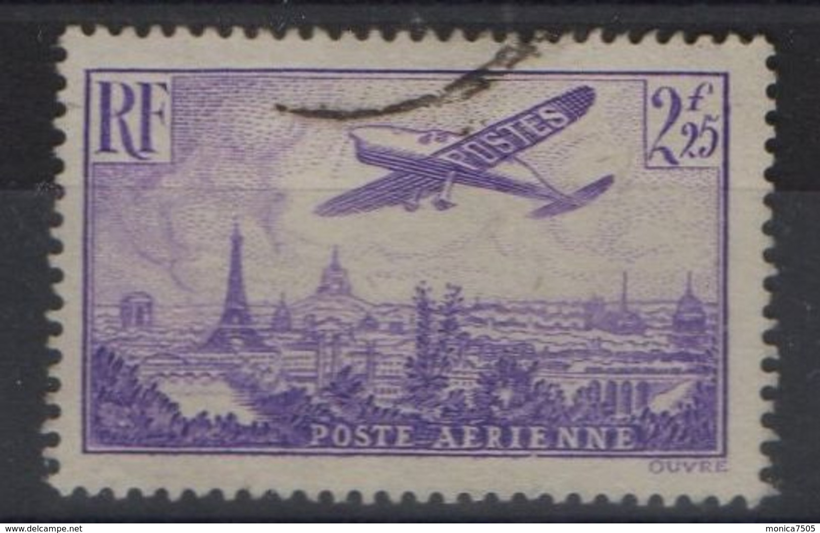 FRANCE ( AERIEN ) : Y&T  N°  10   TIMBRE  BIEN  OBLITERE . - 1927-1959 Oblitérés