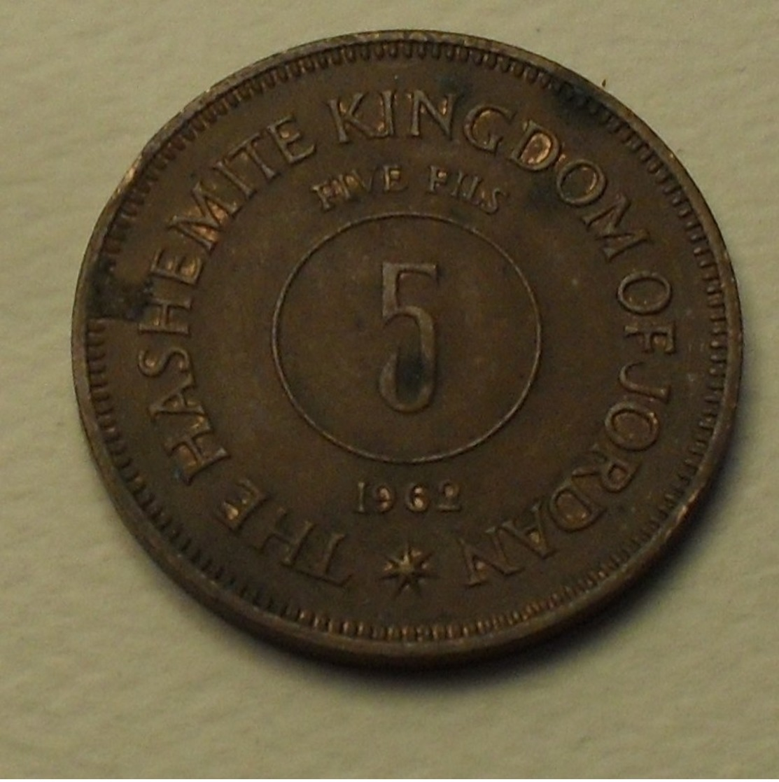 1962 - Jordanie - Jordan - 1382 - 5 FILS - KM 9 - Jordania