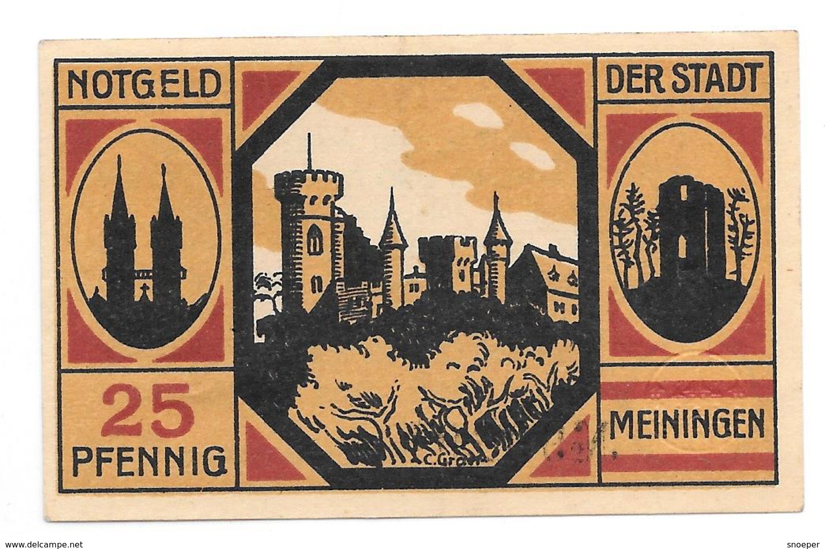 **notgeld  Meiningen 25 Pfennig M24.3 - [11] Emissions Locales