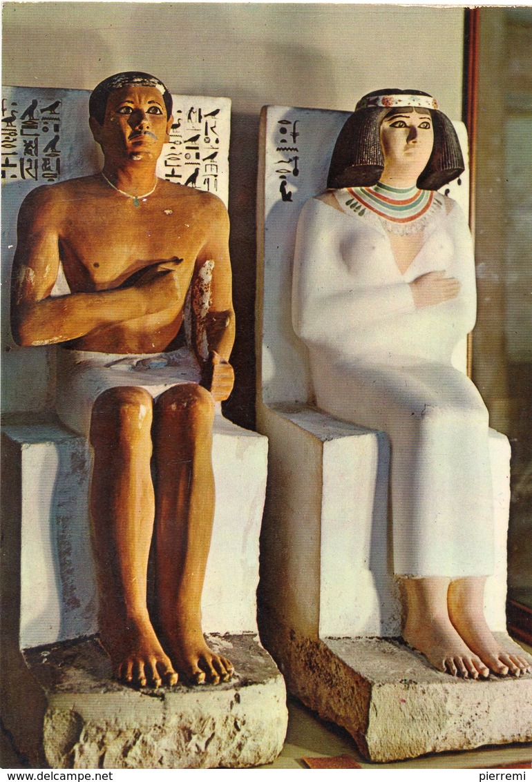 Musse Du Caire.....statues Du Prince Rahotep Et De La Princesse   Nofert - Musées