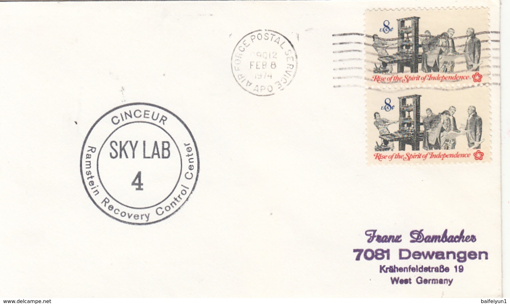 1973 USA  Space Station SKYLAB 4 Landing  Commemorative Cover - North  America