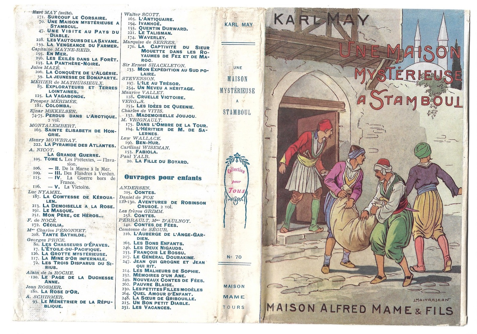 KARL MAY. Une Maison Mystérieuse à Istamboul. Alfred Mame Et Fils, TB état, Jaquette Intacte - 1901-1940