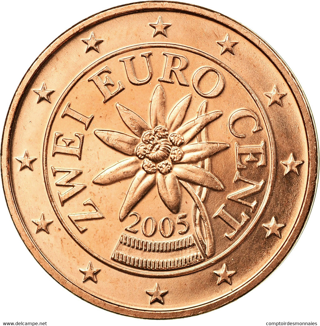 Autriche, 2 Euro Cent, 2005, SUP, Copper Plated Steel, KM:3083 - Autriche