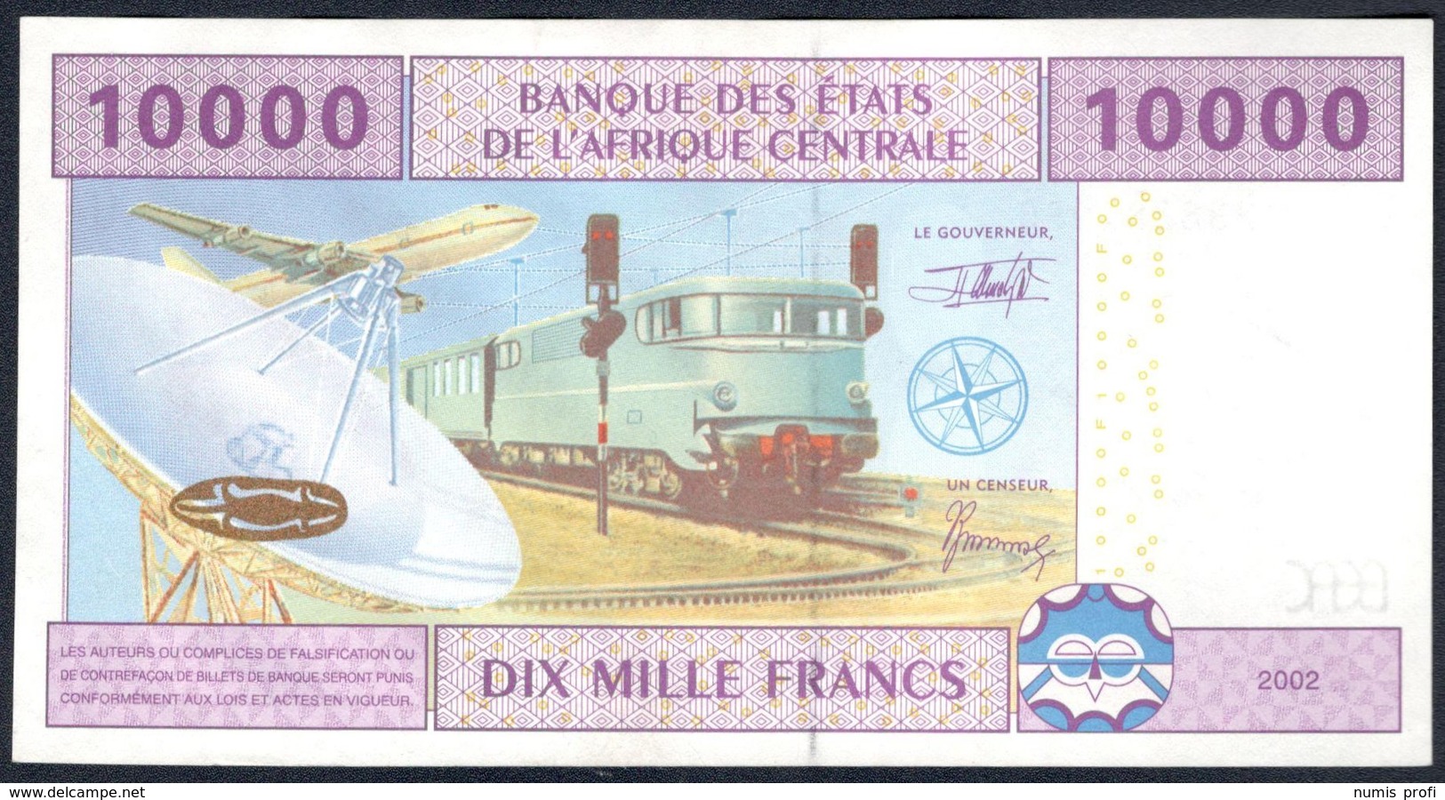 Central African States - Cameroon - 10000 Francs 2002 - P210Ub - Stati Centrafricani