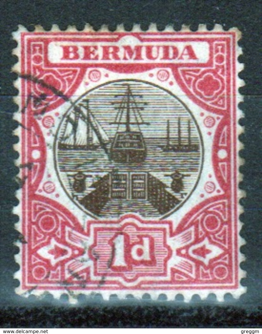 Bermuda 1d Single Stamp From The 1906 Dry Dock Definitive Set. - Bermuda