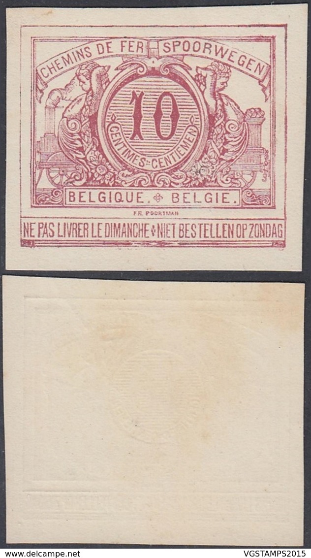 Belgique- Essai Chemin De Fer 1902 10c. Rouge (DD) DC2957 - Proeven & Herdruk