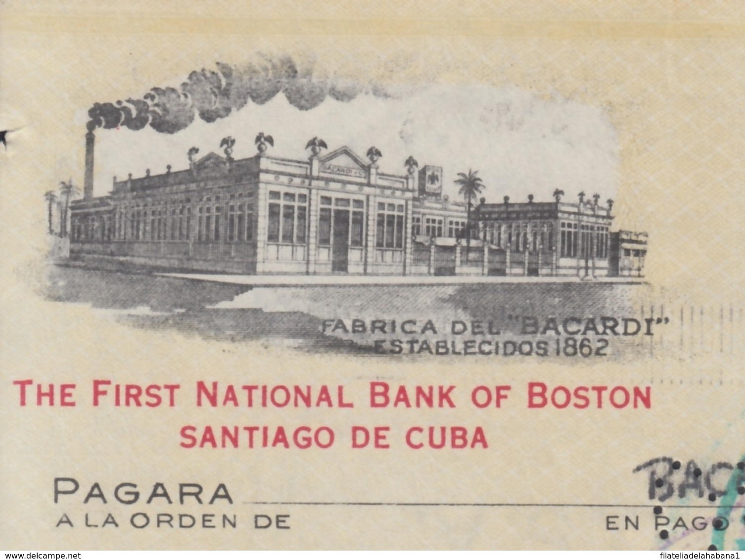 E6277 CUBA 1950 COMPAÑIA RON BACARDI INVOICE + REVENUE TIMBRE . - Documentos Históricos