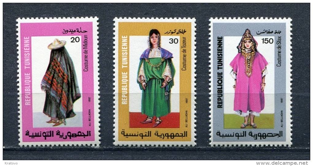 TUNISIA 1987 Scott # 926 - 928 Mi # 1157 - 1159 MNH - Tunisia