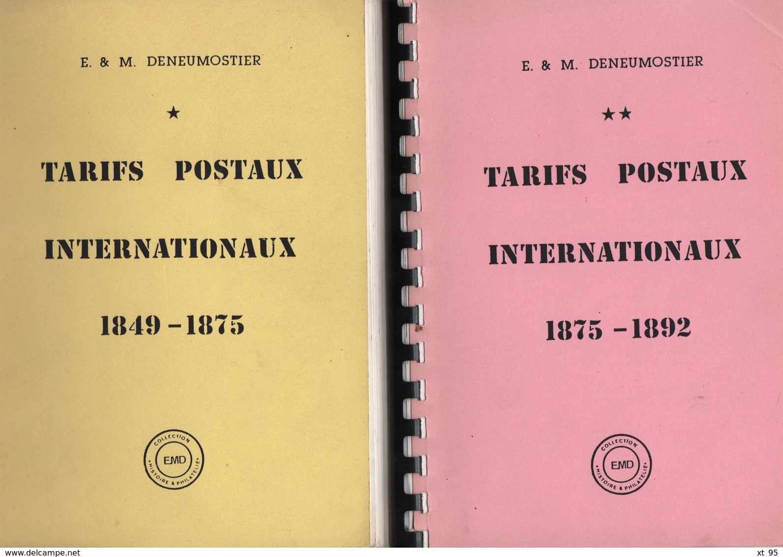 Belgique - Tarifs Postaux Internationaux Tome 1 Et 2 - Deneumostier - Frais De Port 6.50 Euros - Tarifs Postaux
