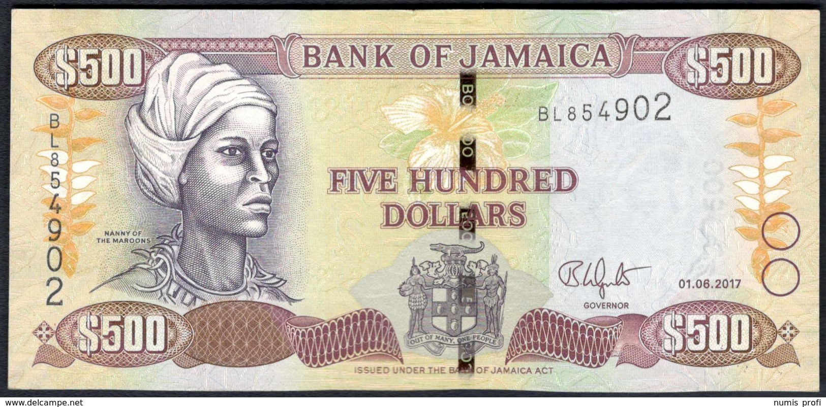 Jamaica - 500 Dollars 2017 - P85 - Giamaica