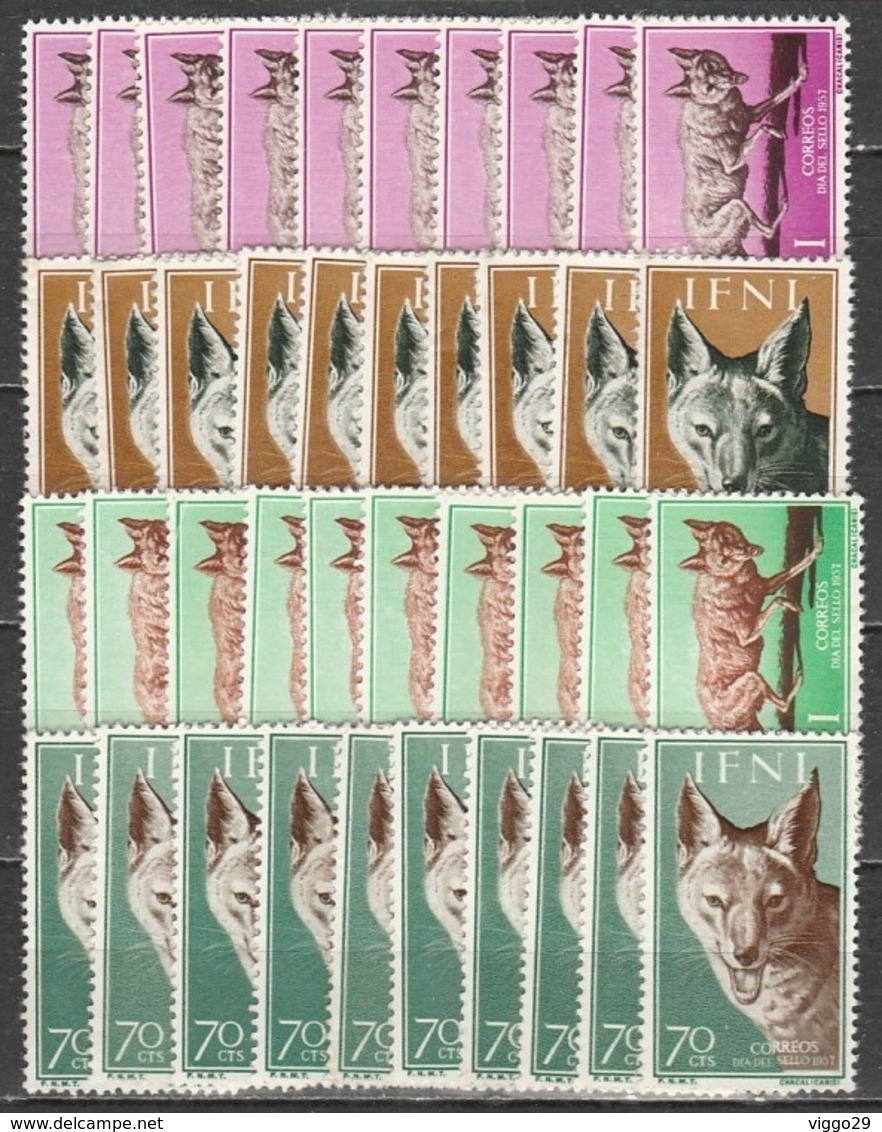 10x Ifni 1957, Jackals (MNH, **) - Collections (sans Albums)