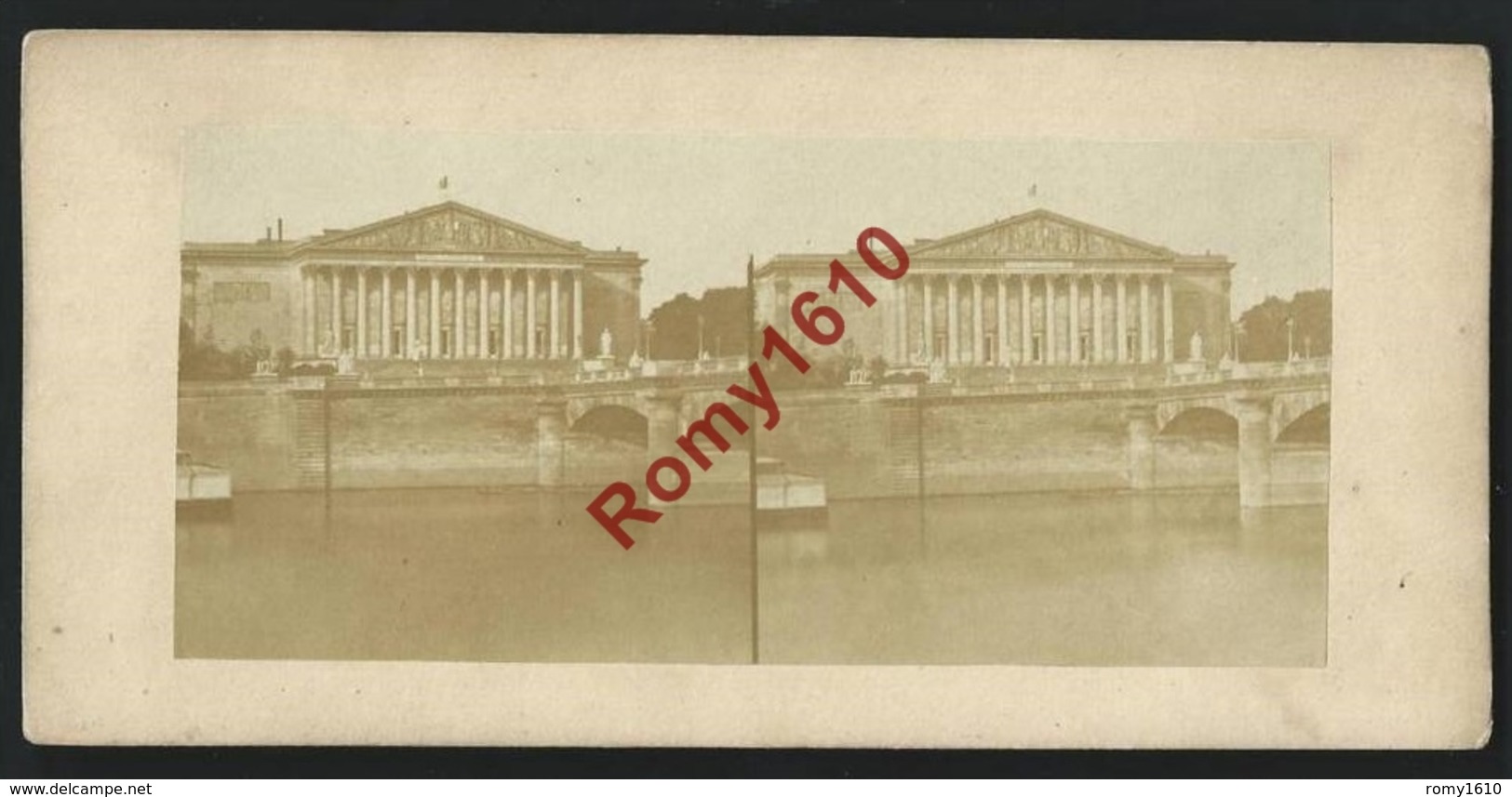 Photo Stéréoscopique. France. Paris(75) Palais Législatif. (Palais Bourbon) - Stereoscopic