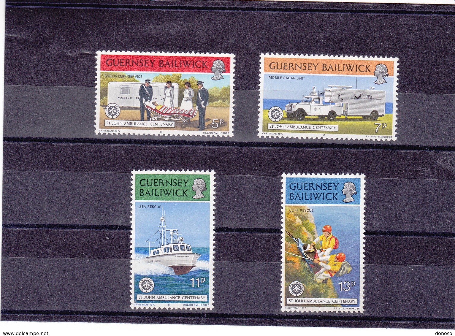 GUERNESEY 1977 SERVICES AMBULANCIERS  Yvert 148-151 NEUF** MNH - Guernesey