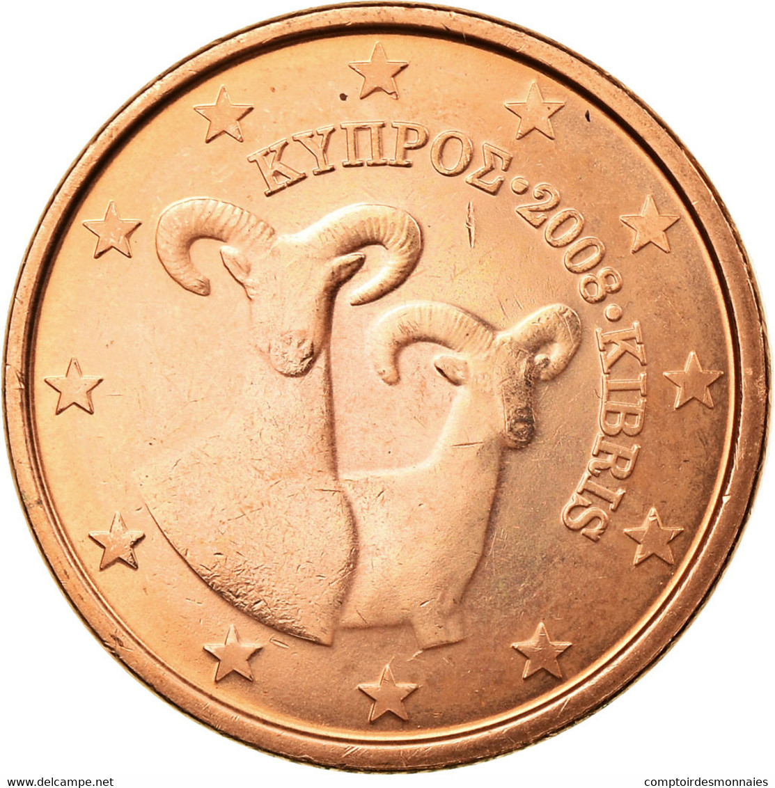 Chypre, 5 Euro Cent, 2008, TTB, Copper Plated Steel, KM:80 - Zypern