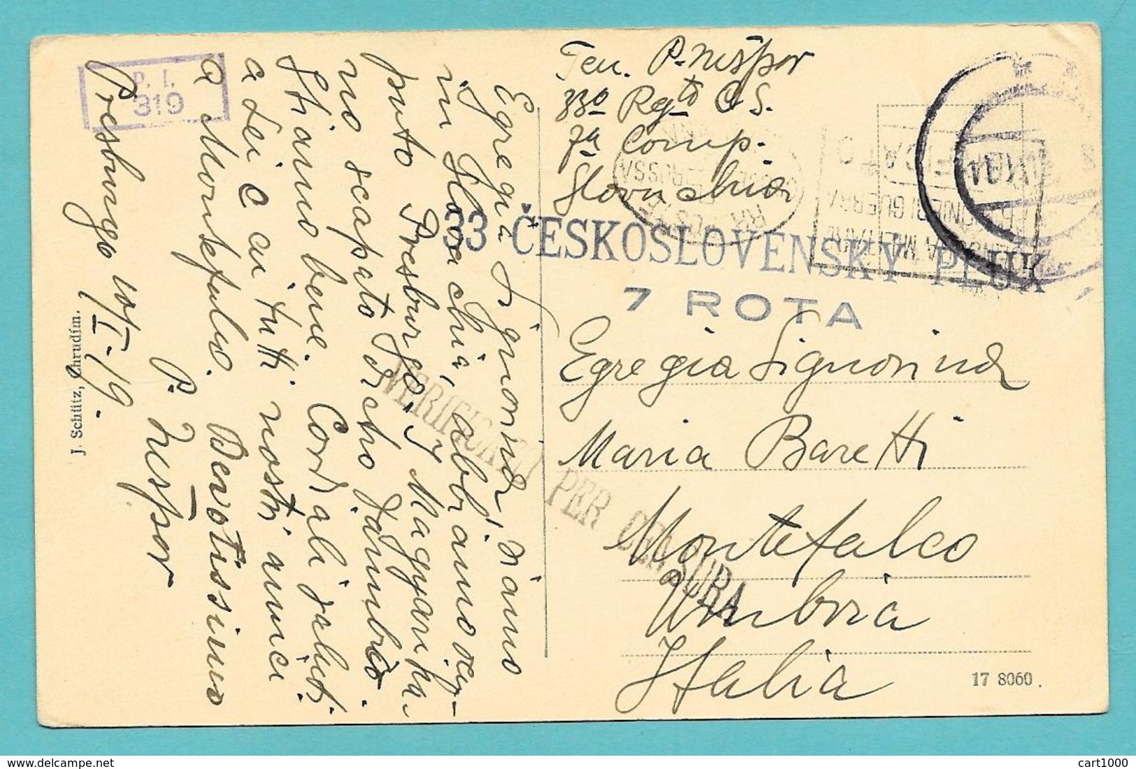 CHRUDIM DUM MYDLAROVSKY STEMPEL CESKOSLOVENSKY PLUK 7 ROTA 1919 - Tsjechië