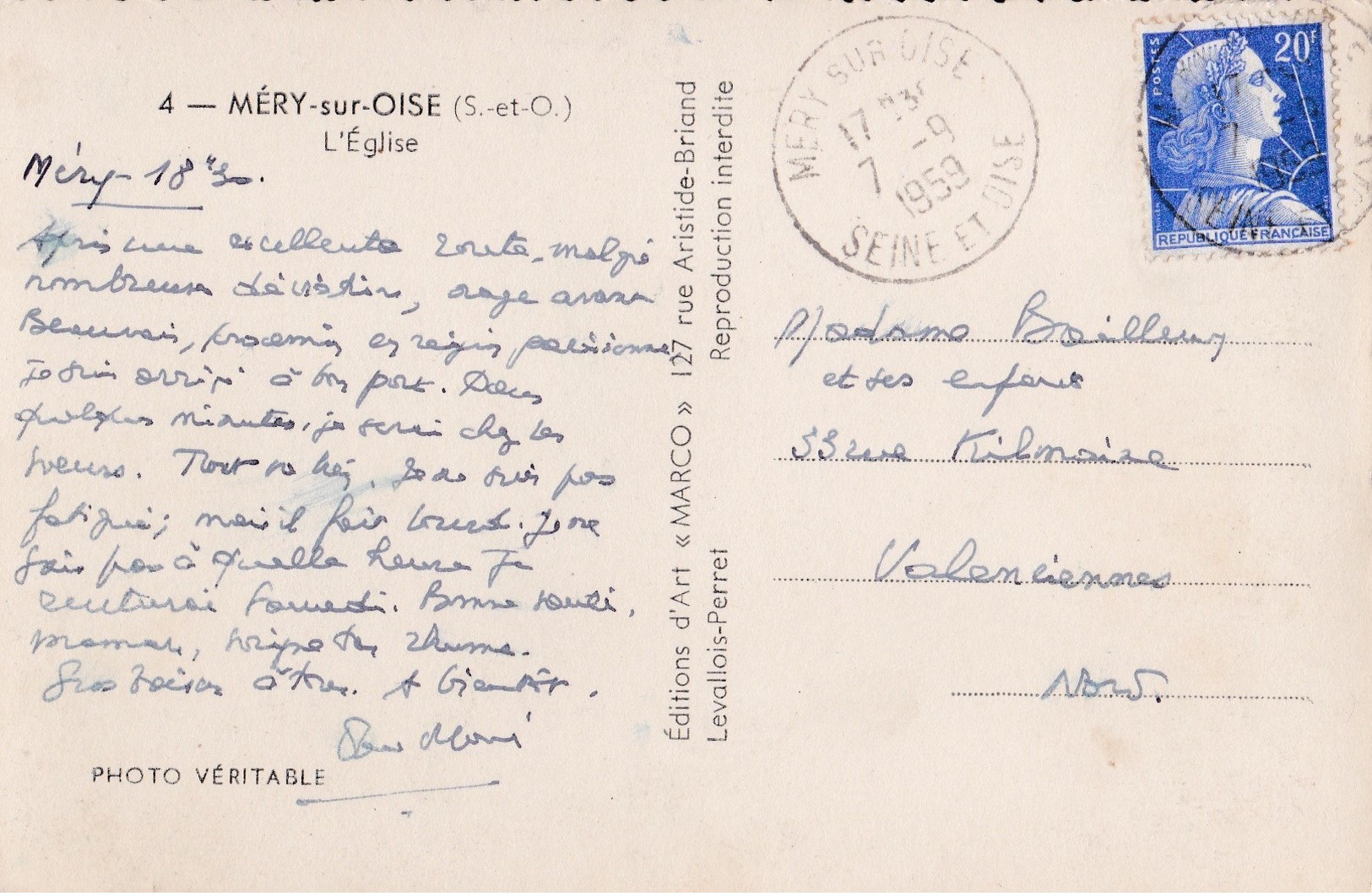 95 - MERY SUR OISE - L'Eglise - Mery Sur Oise