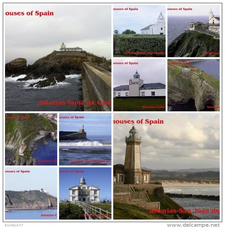 Lighthouses Of Spain Postcard Collection (175 Differents) : Size 15x10 Cm. Aprox. - Faros