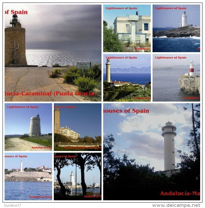 Lighthouses Of Spain Postcard Collection (175 Differents) : Size 15x10 Cm. Aprox. - Faros