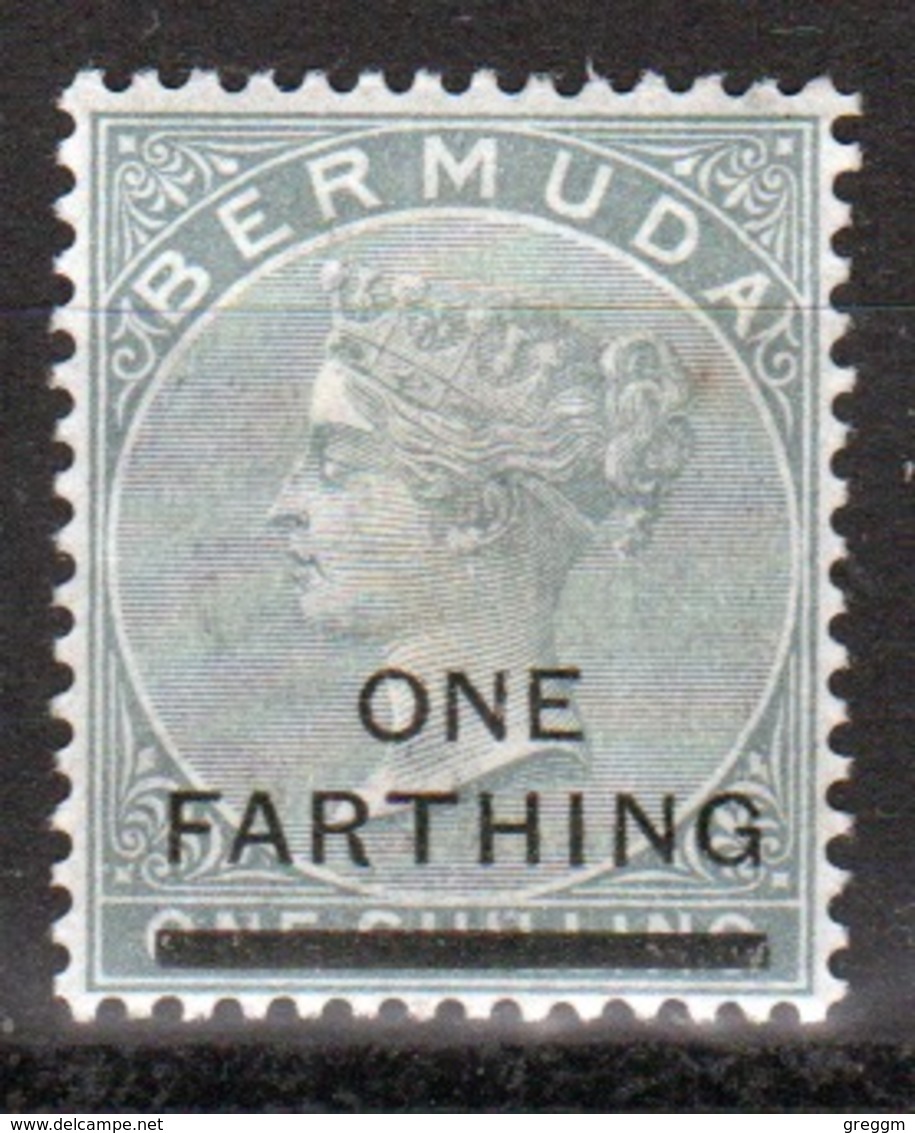 Bermuda Queen Victoria One Farthing Overprint On 1/-  Stamp From The 1901 Series. - Bermuda