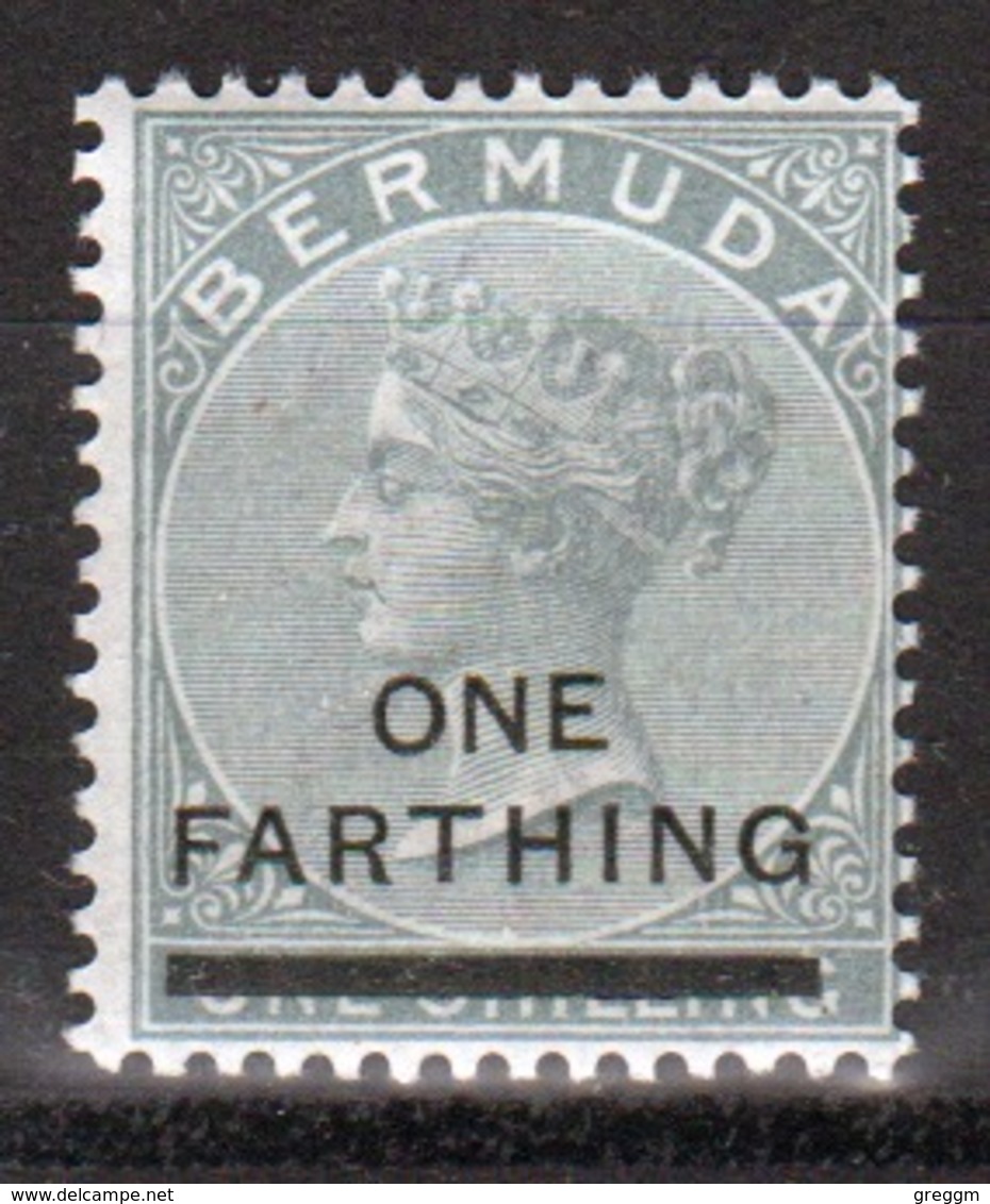 Bermuda Queen Victoria One Farthing Overprint On 1/-  Stamp From The 1901 Series. - Bermuda
