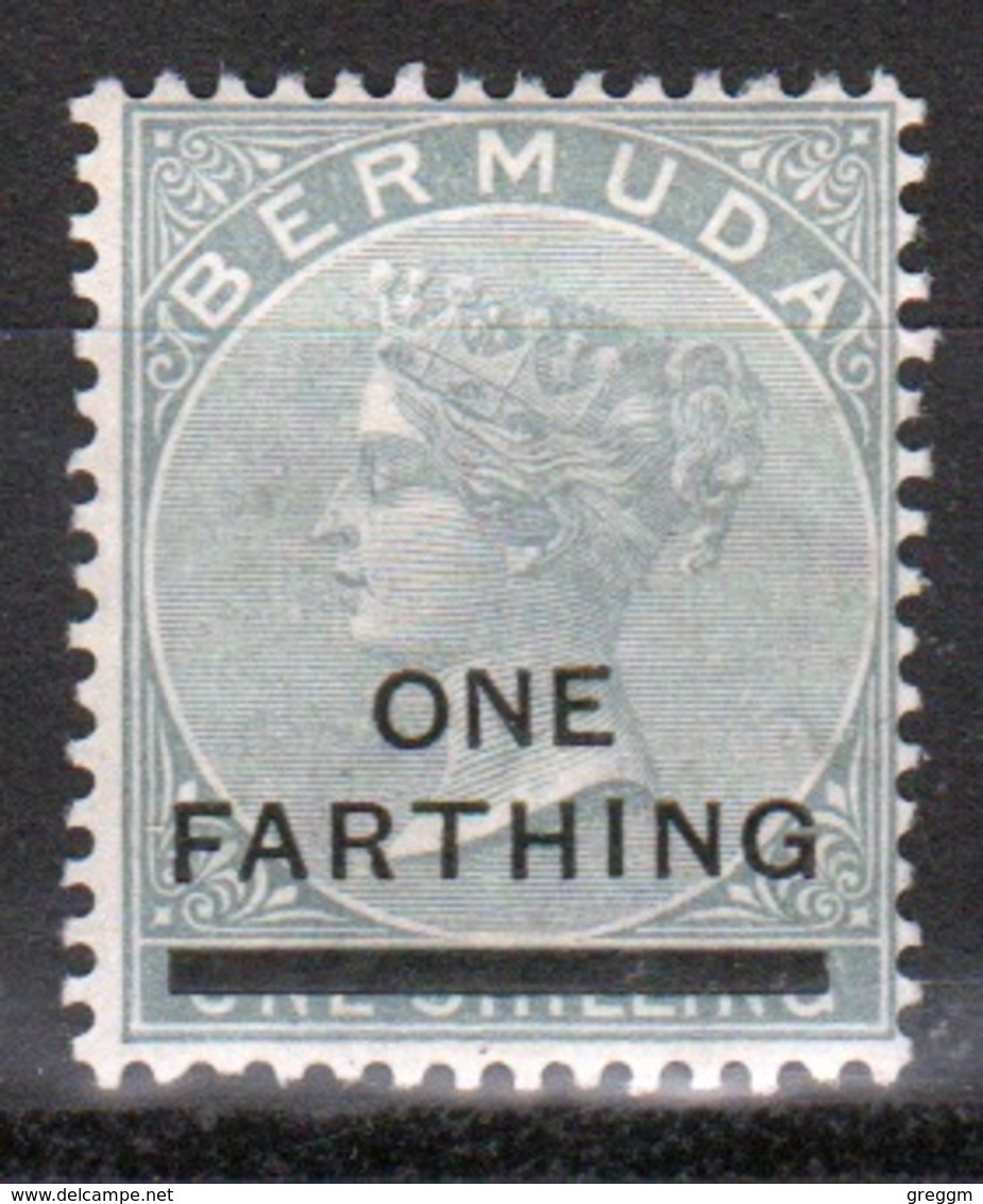 Bermuda Queen Victoria One Farthing Overprint On 1/-  Stamp From The 1901 Series. - Bermuda