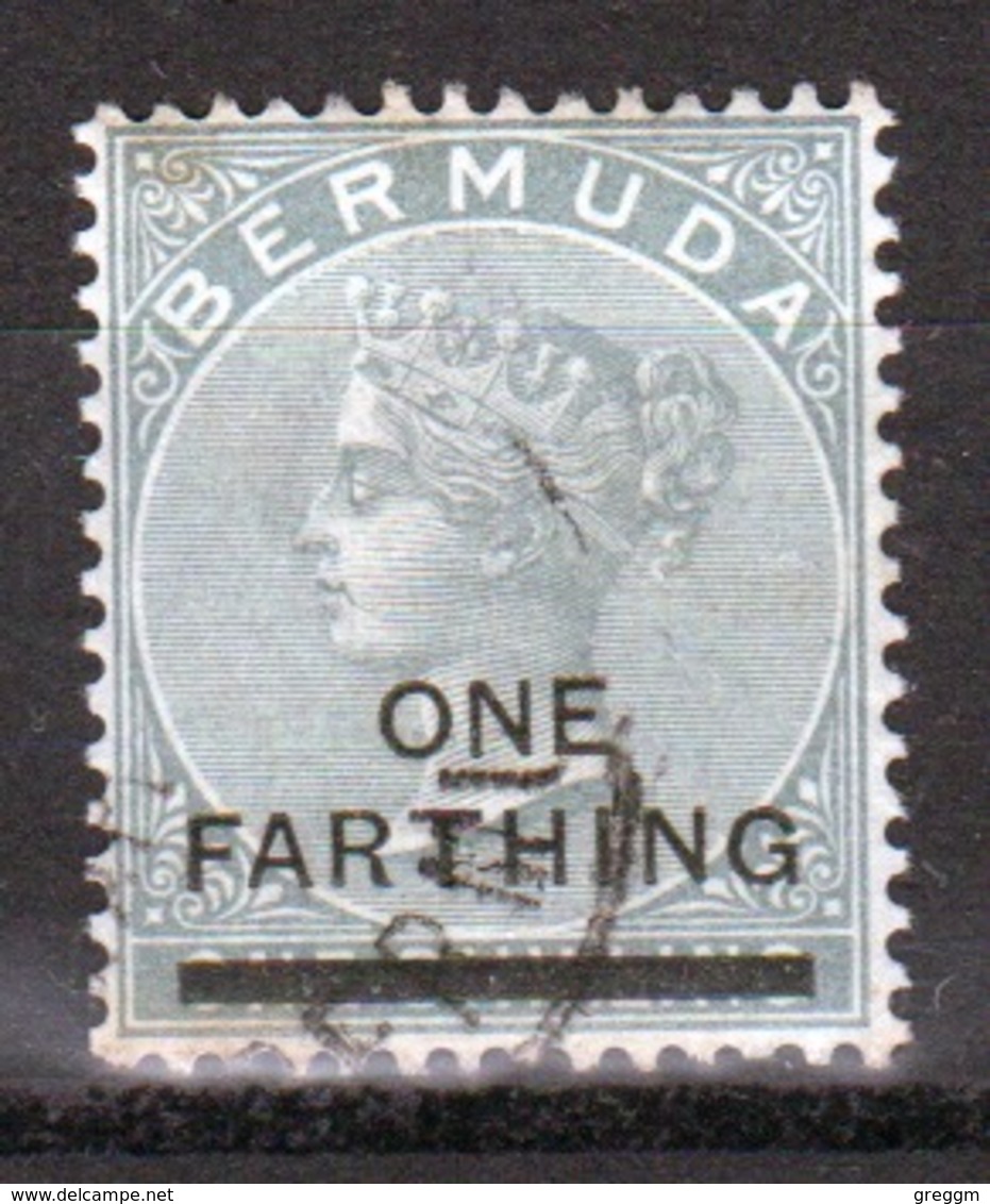 Bermuda Queen Victoria One Farthing Overprint On 1/-  Stamp From The 1901 Series. - Bermuda