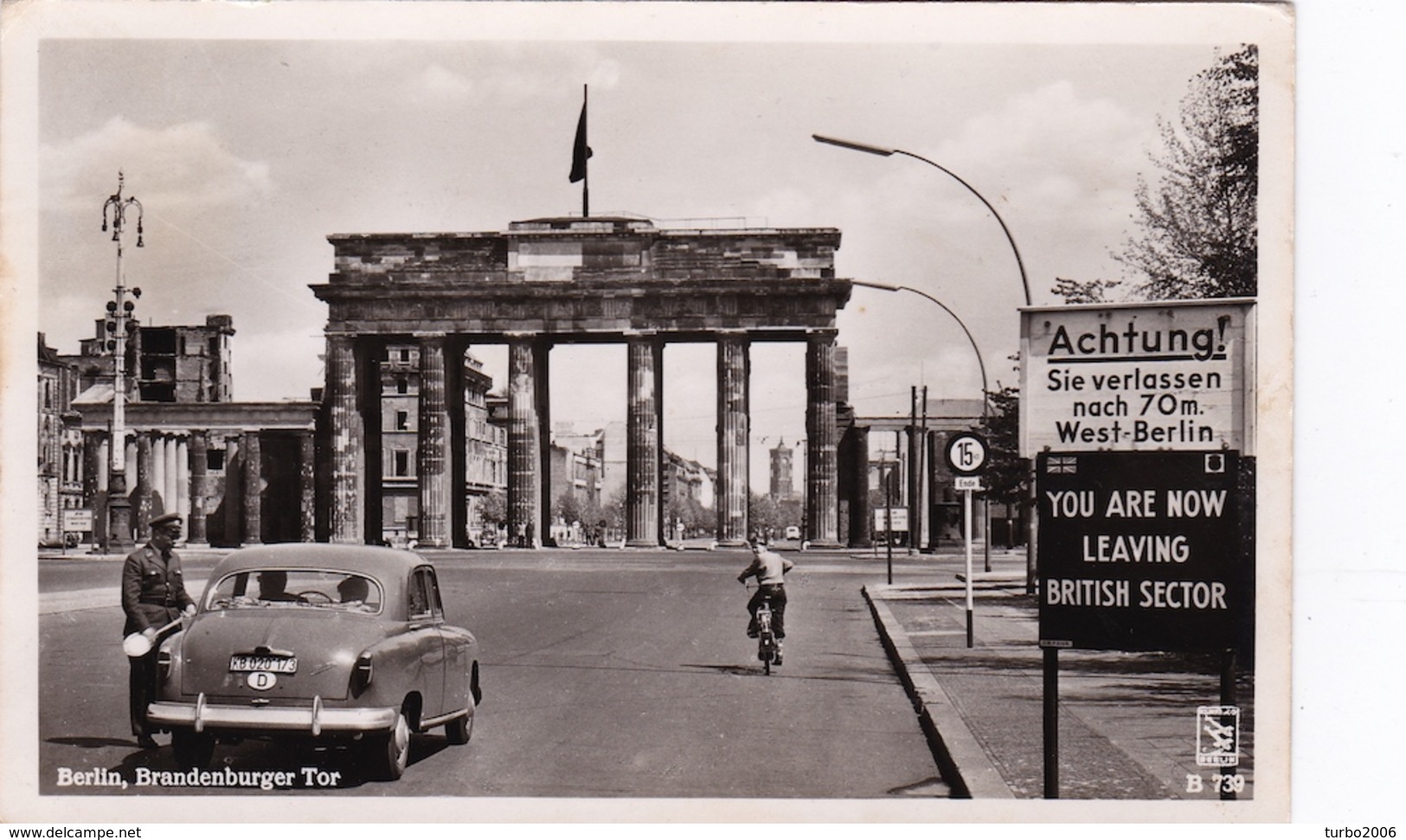 DUITSLAND Ca. 1960 Berlin Grenzübergang BrandenburgerTor Z/w  Blanco - Douane