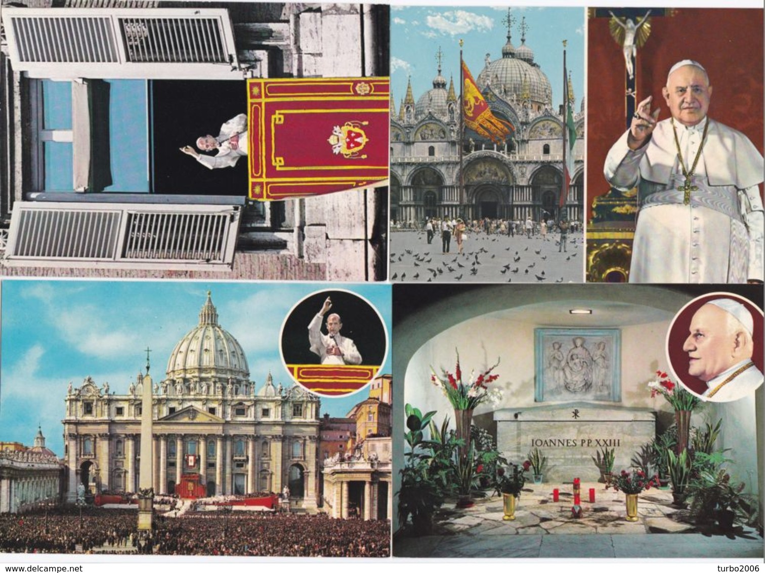 Vatican 1966 4 Different Postcards From 2 Different Popes : Paulus P.P. VI - Johannes P.P. XXIII - Pausen