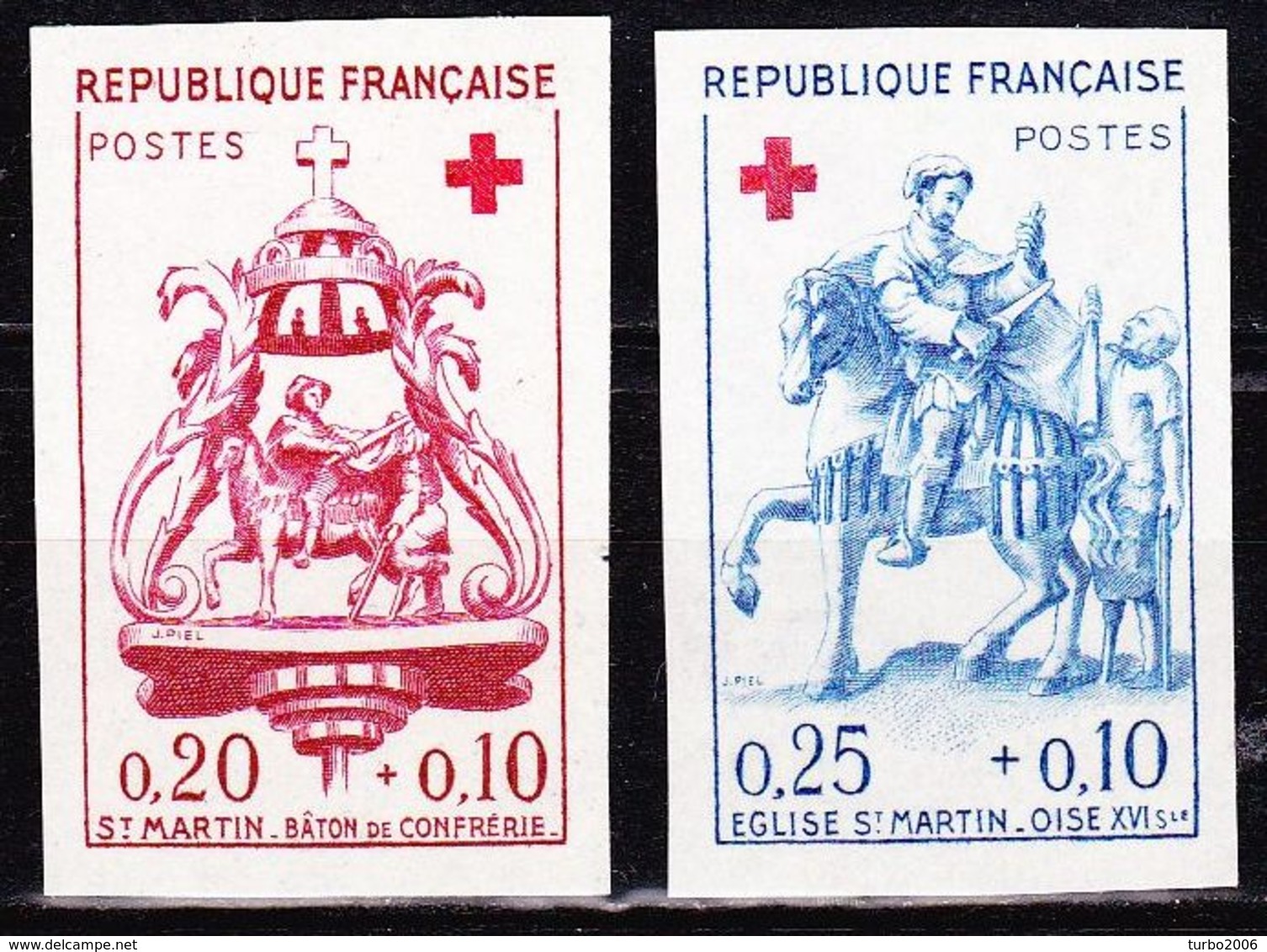 France 1960 Au Profit De La Croix-Rouge La Paire Non Dentelé Neuf Sans Charniere Yvert 1278 /1279 - Ongebruikt