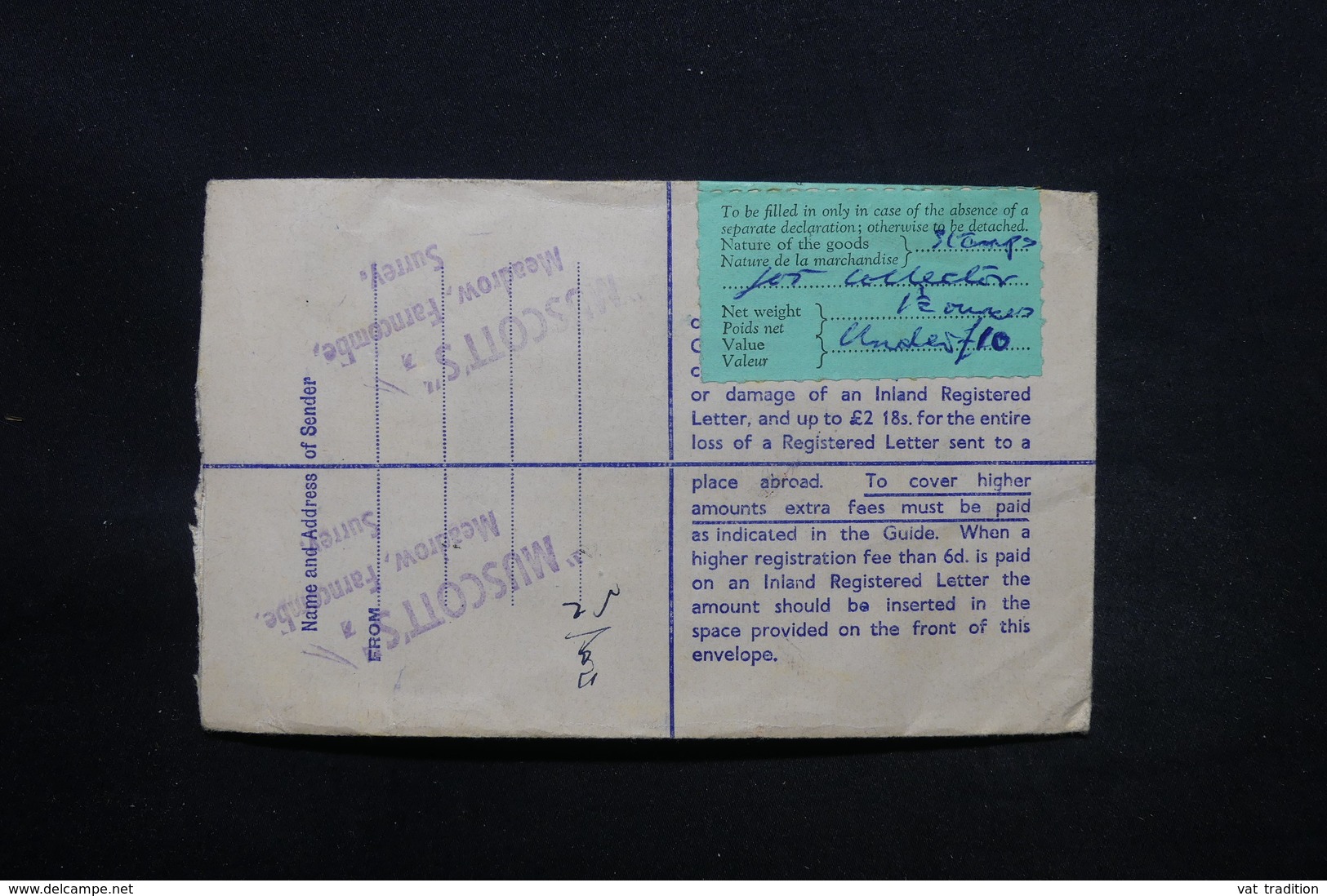 BELGIQUE - Taxe De Gent Sur Entier Postal En Recommandé De Godalming En 1954 - L 28312 - Covers & Documents