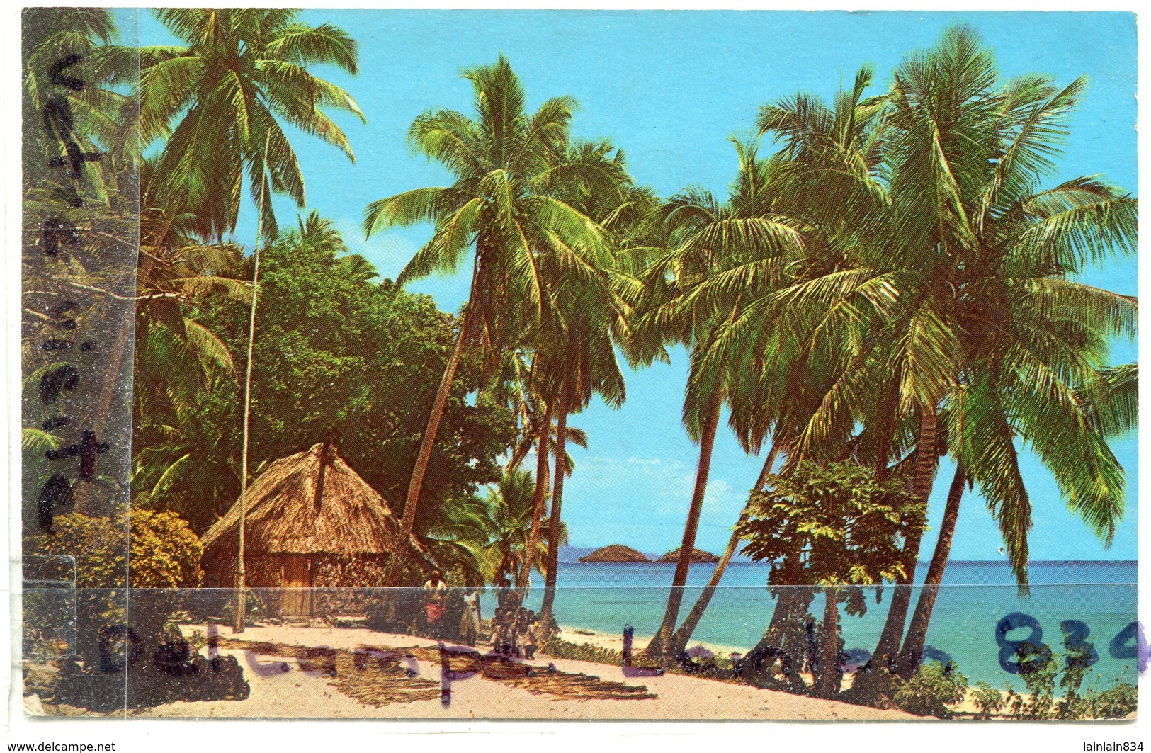 - 8436 - FIJI - MOCAMBO - Dravuni Village, North Of Kadavu, écrite, Peu Courante, Petit Format, TBE, Scans. . - Tahiti