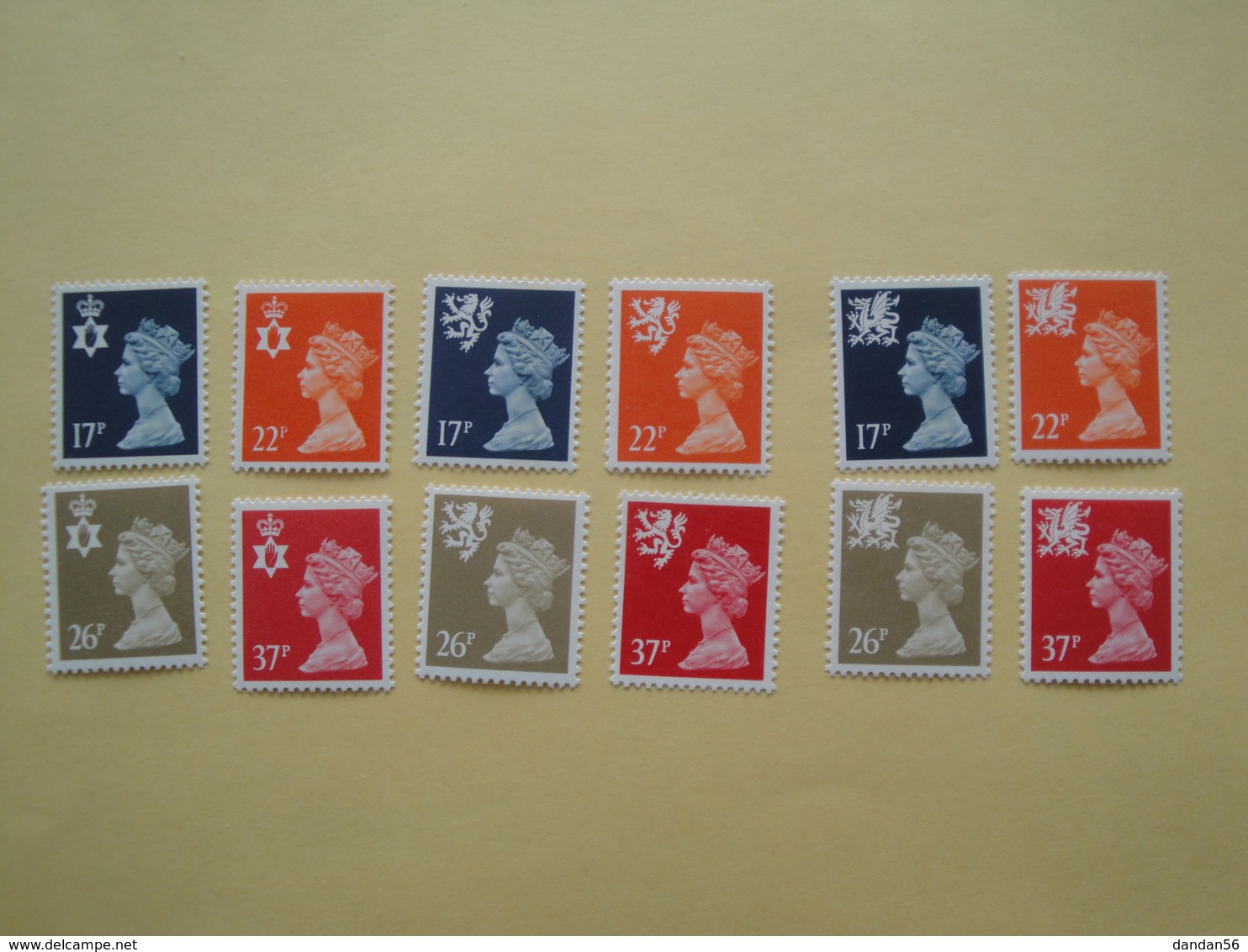 1989  Grande Bretagne Yv 1499/1510  ** MNH Série Courante Cote 30.05 €  Michel Nir 55/8 Sch 57/0  Wal 56/9  Definitives - Neufs