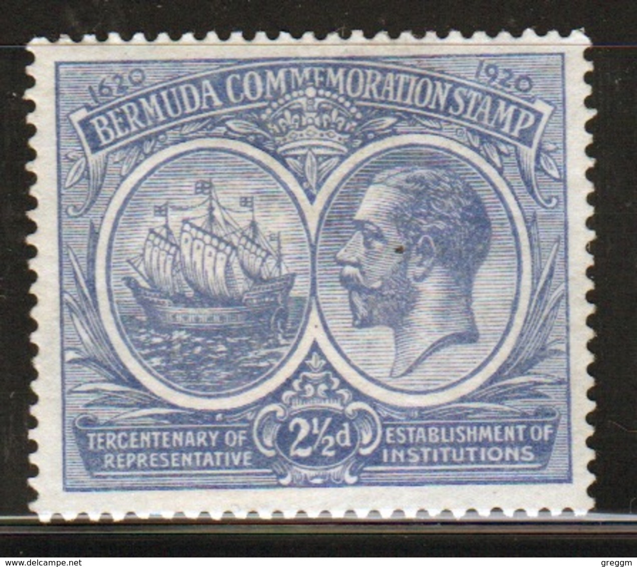 Bermuda George V 2½d Tercentenary Stamp From The 1920 Series. - Bermuda