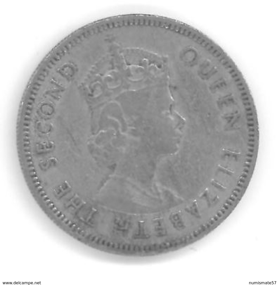 SEYCHELLES - HALF RUPEE 1960 - Elizabeth II - Seychelles