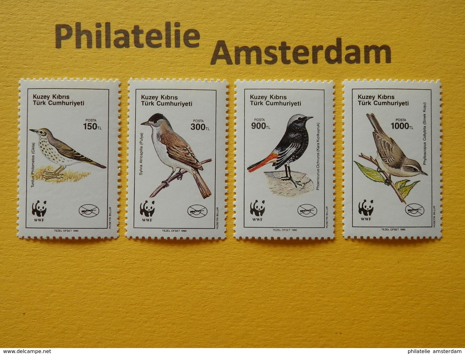 Turkish Cyprus 1990, WWF FAUNA BIRDS: Mi 275-78, ** - Ongebruikt