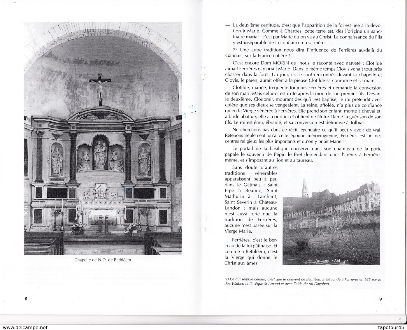 (C 3)   Notre Dame De Bethleem Férrieres En Gatinais "Notice Historique" (18 Pages)   (Format B5) - Dépliants Touristiques