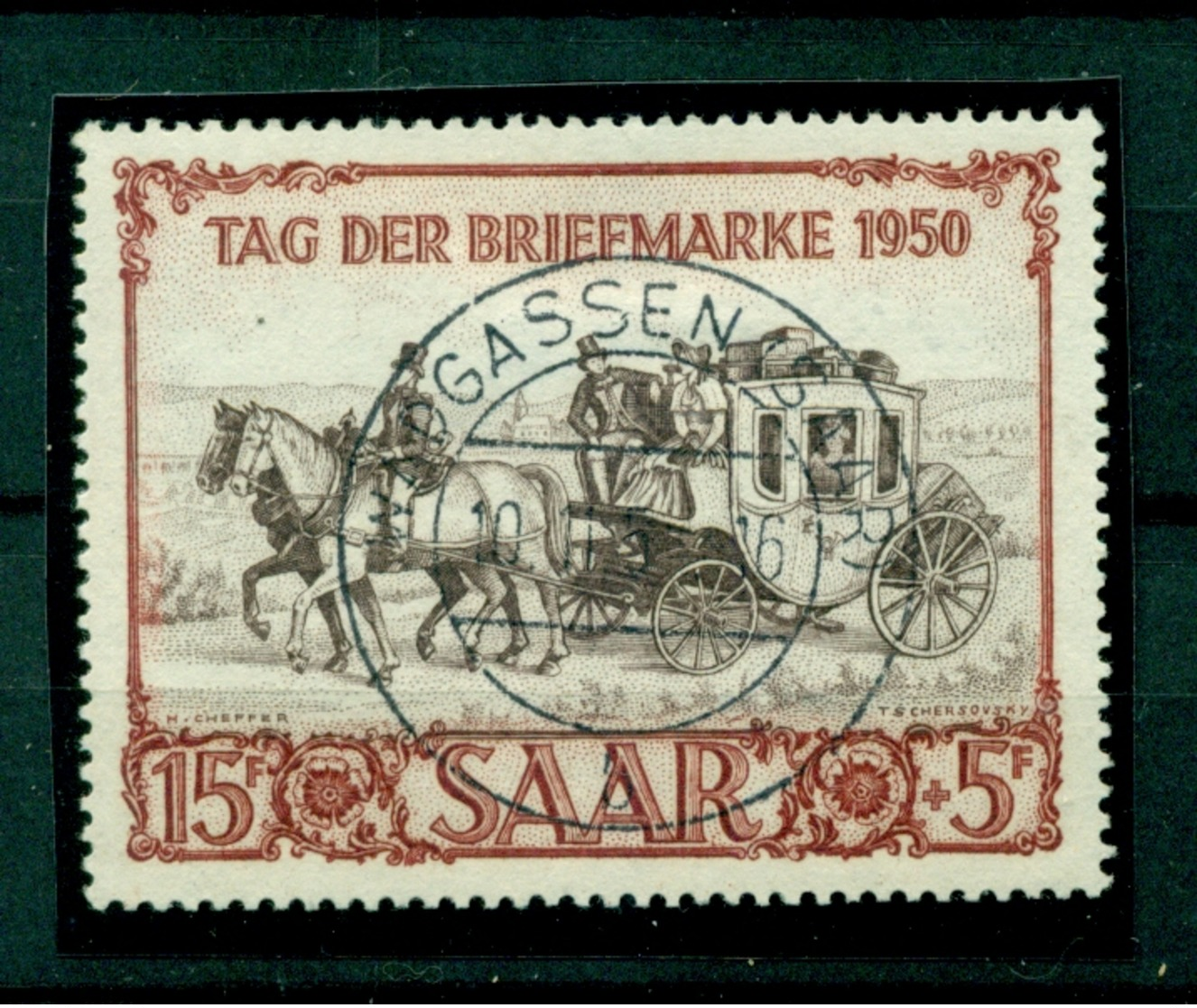 Saarland, Tag Der Briefmake 1950, Nr.291 Gestempelt - Sonstige & Ohne Zuordnung