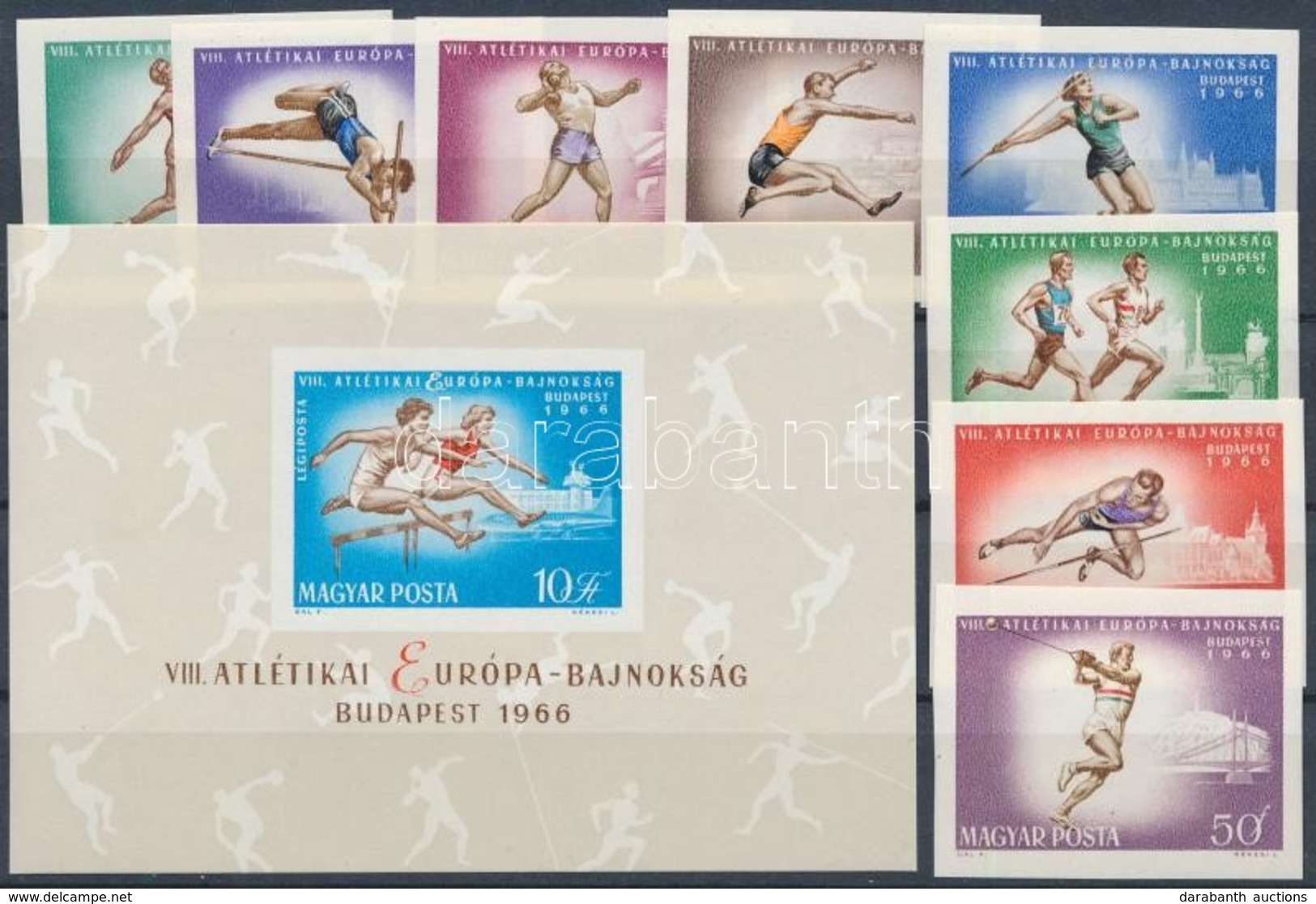 ** 1966 Atlétikai EB Vágott Sor és Blokk (7.500) - Andere & Zonder Classificatie