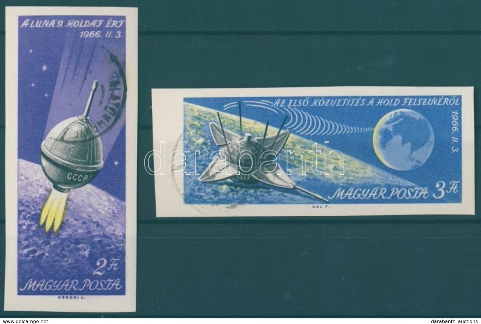 O 1966 Luna 9 Vágott Sor (3.000) - Andere & Zonder Classificatie